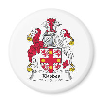 Rhodes Family Crest magnets by coatsofarms Rhodes Family Crest magnets