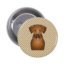 Rhodesian Ridgeback Cartoon Buttons