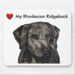 Rhodesian Ridgeback Dog Art - zulu Mousepads