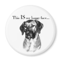 Rhodesian Ridgeback Happy Face magnets by GreyWolfCreation Rhodesian Ridgeback Happy Face magnets