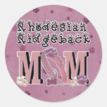 Rhodesian Ridgeback MOM Round Stickers