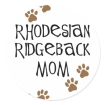 Rhodesian Ridgeback Mom Round Sticker