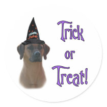 Rhodesian Ridgeback Trick Round Stickers
