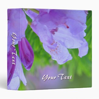 Rhododendron After the Rain Personalized Vinyl Binders