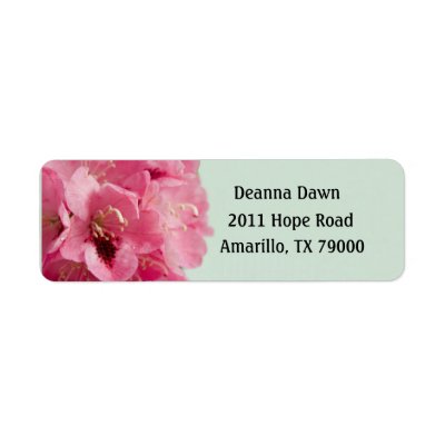 Rhododendron Elegant Floral Label