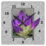 Rhododendron Square Wallclock