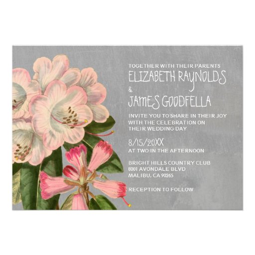 Rhododendron Wedding Invitations