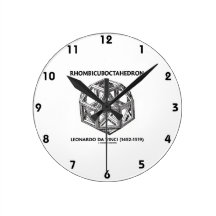 Rhombicuboctahedron (Leonardo da Vinci) Relojes De Pared