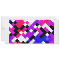 Rhombs pattern personalized rack card