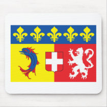 Rhone Alps Flag Mousepad by FlagTshirts Rhone Alps Flag Mousepad