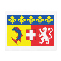 Rhone Alps Flag Postcard by FlagTshirts Rhone Alps Flag Postcard