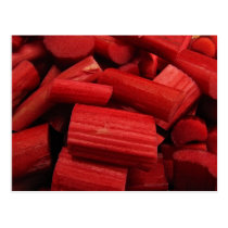 Rhubarb Abstract Postcard