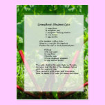 Rhubarb Cake Recipe postcards