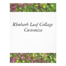 Rhubarb Leaf Collage Letterhead
