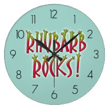Rhubarb Rocks Round Clocks