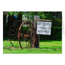 Rhubarb Sign Card