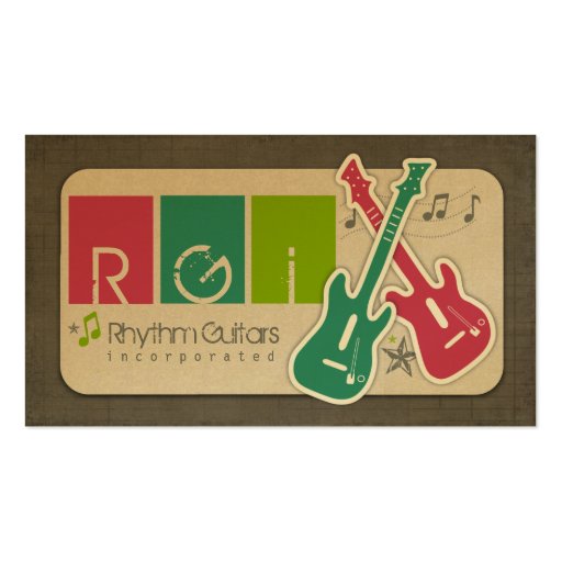Rhythm Guitars Business Cards (front side)