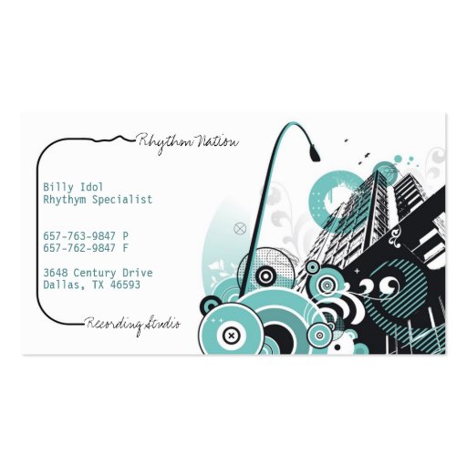 Rhythm Nation Business Card (front side)
