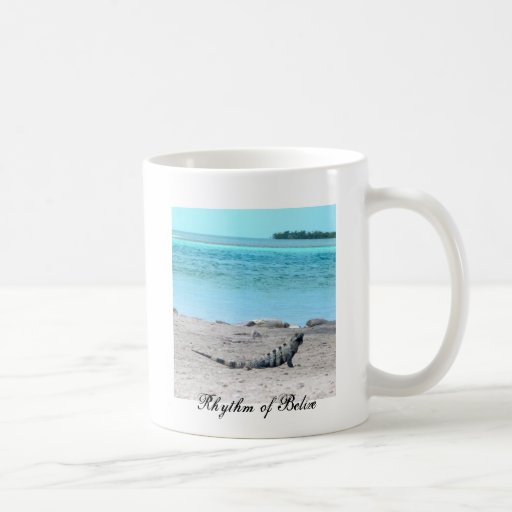 Rhythm of Belize Iguana by  the sea Coffee Mugs