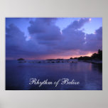Rhythm of Belize Sunset on the Dock Print