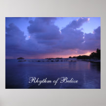 Rhythm of Belize Sunset on the Dock Print