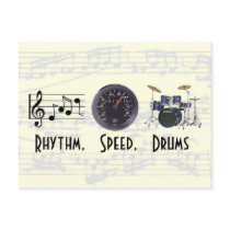 Rhythm, Speed, Drums Post Card postcards by weRband Rhythm, Speed, Drums Post Card postcards
