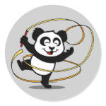 This adorable little panda bear is too cute! Panda is getting ready to do a rhythmic gymnastics routine with a gymnastics ribbon! This cute design is perfect for gymnasts and gymnastics fans.