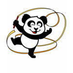 This adorable little panda bear is too cute! Panda is getting ready to do a rhythmic gymnastics routine with a gymnastics ribbon! This cute design is perfect for gymnasts and gymnastics fans.