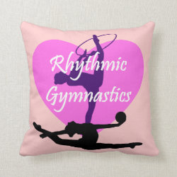 Rhythmic Gymnastics Throw Pillow