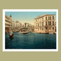 Rialto Bridge and Grand Canal, Venice, Italy postcards