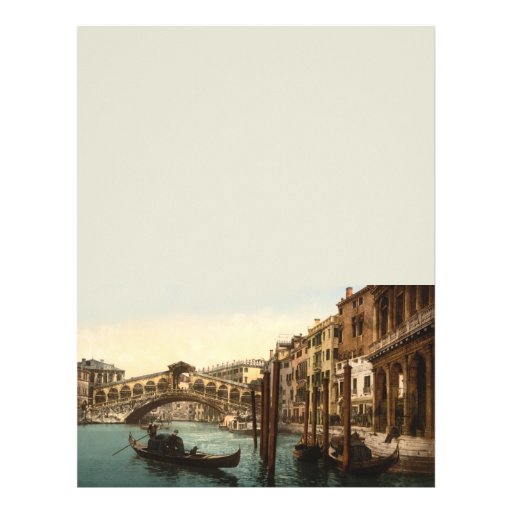 Rialto Bridge I, Venice, Italy 8.5x11 Stationery Letterhead Zazzle