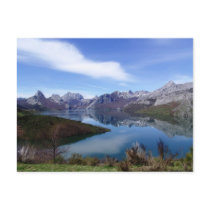 Riaño dam and reservoir postcard
