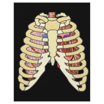 Rib Cage Lungs & Heart on Black Custom Flyer