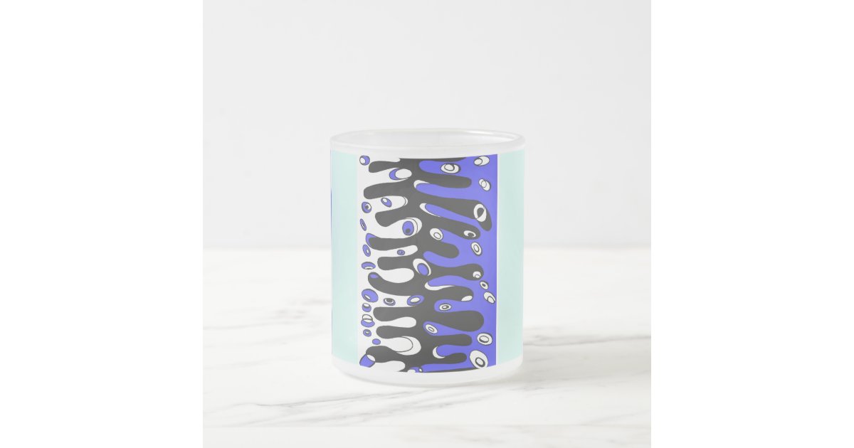 ribbed you cell frosted glass coffee mug Zazzle