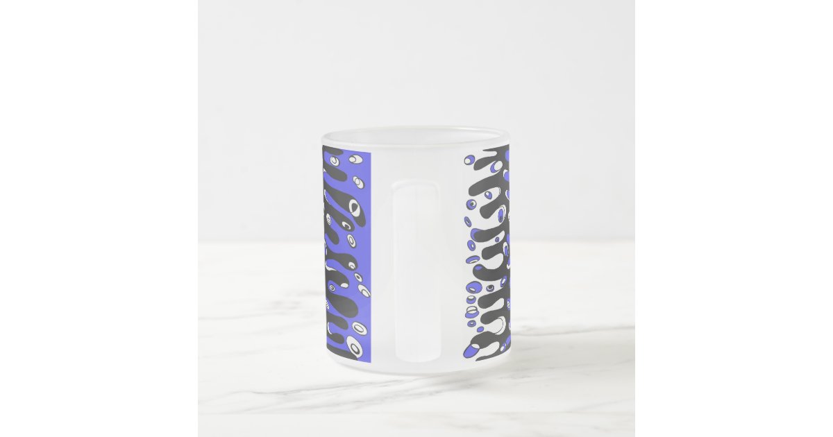 ribbed you cell frosted glass coffee mug Zazzle