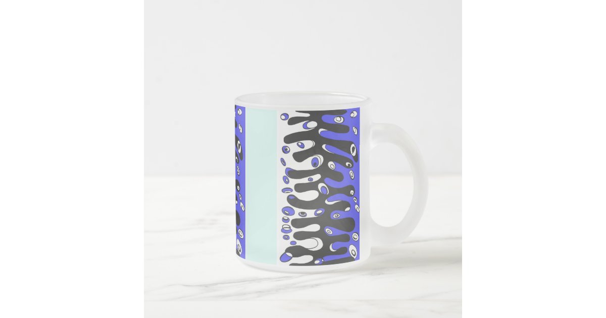 ribbed you cell frosted glass coffee mug Zazzle