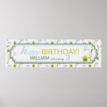 Ribbit Birthday Banner Posters
