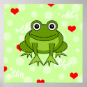 Ribbit - Cute Frog Poster / Print