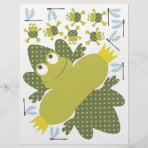 Ribbit Frog-shaped Favor Box Personalized Flyer
