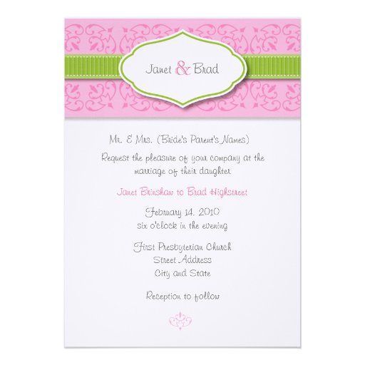 Ribbon and Seal Wedding Invitation