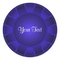Ribbon Blue Blank to Customize Round Stickers