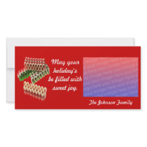 Ribbon Candy Photo Christmas Card photo cards