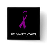 Ribbon, End Domestic Violence Pins
