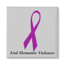 Ribbon, End Domestic Violence magnets by courtjester Ribbon, End Domestic Violence magnets