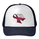 Ribbon - Fight Like a Girl - Multiple Myeloma hats