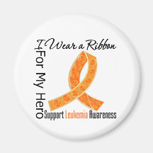 Ribbon For My Hero - Leukemia Refrigerator Magnet