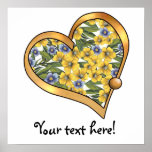 Ribbon Heart-01  Blossom Garden posters