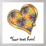 Ribbon Heart-05 Tropical Plants posters