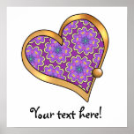 Ribbon Heart-06 posters