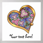 Ribbon Heart-08 posters